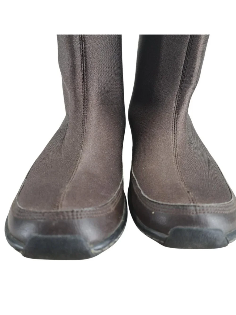 Aetrex Berries Brown Neoprene Pull On Mid Calf Waterproof Boots Size 41 US 9
